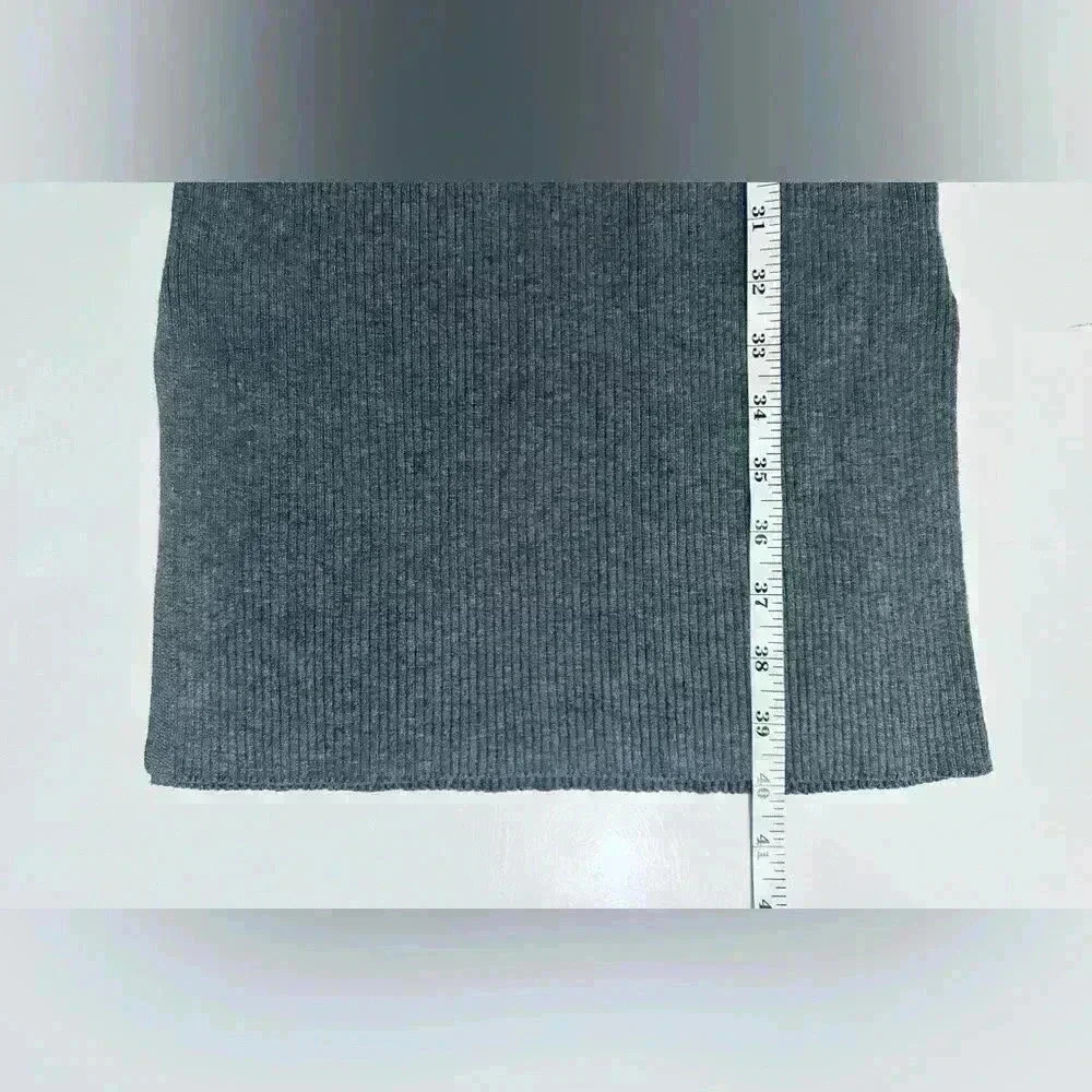 Hippie Rose Heather Grey Lightweight Bodycon Sweater Dress, Women's Size Small - Picture 4 of 10